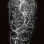 Day of the Dead and skull tattoo