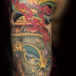Tibetan skull and snake tattoo