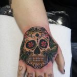 Day of the Dead hand tattoo