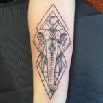 Geometric elephant tattoo